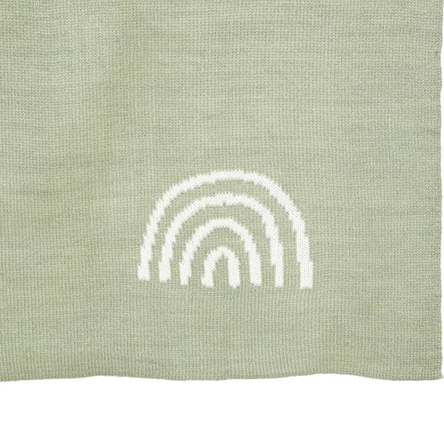 Couverture Tricot Bébé En Tricot 100x80cm Vert