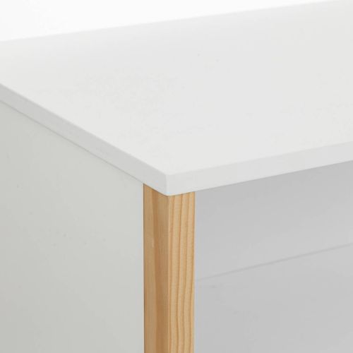 Commode "kima" En Bois 85x40cm Blanc