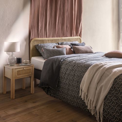 Parure De Lit 2 Personnes 240 X 220 Cm Housse De Couette Avec 2 Taies En Gaze De Coton Gris