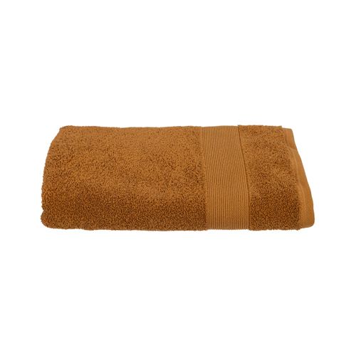 Drap De Bain En Coton Marron Cannelle Tissu Éponge 70 X 130 Cm