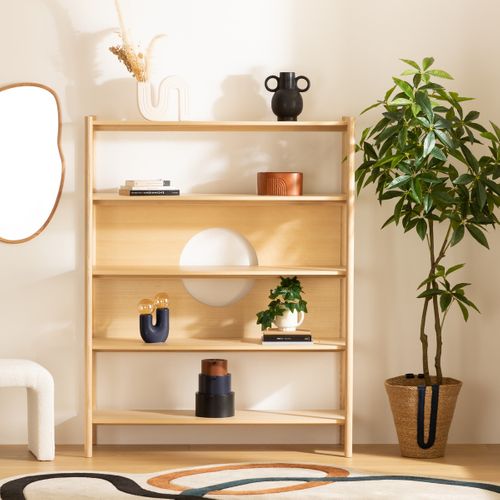 Etagère 5 Niveaux "arden" En Placage Frêne 119x40cm