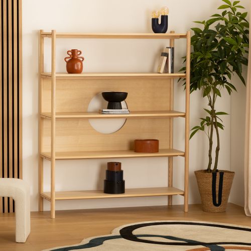 Etagère 5 Niveaux "arden" En Placage Frêne 119x40cm