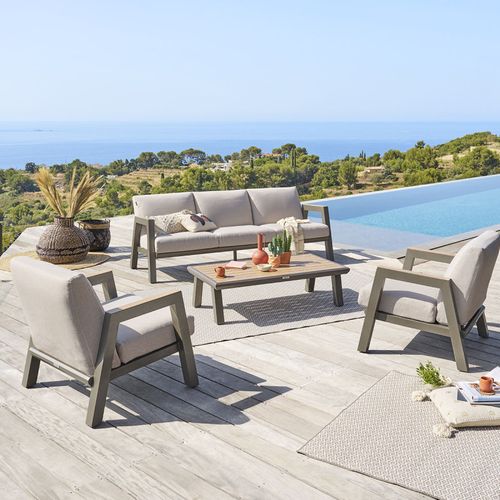 Salon De Jardin 5 Places Axiome Beige Et Praline Hespéride