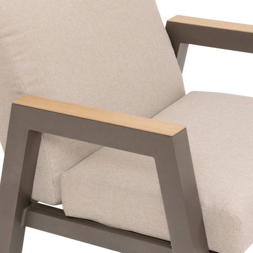 Fauteuil De Jardin "axiome" Praline En Aluminium Traité En Epoxy