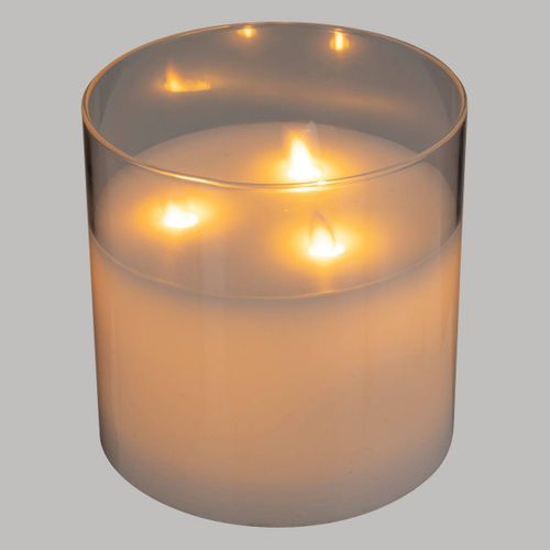 Bougie LED "sena" En Verre D15cm