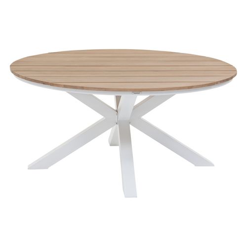 Table Extérieure Ronde 4 Personnes Blanc Oriengo Hespéride