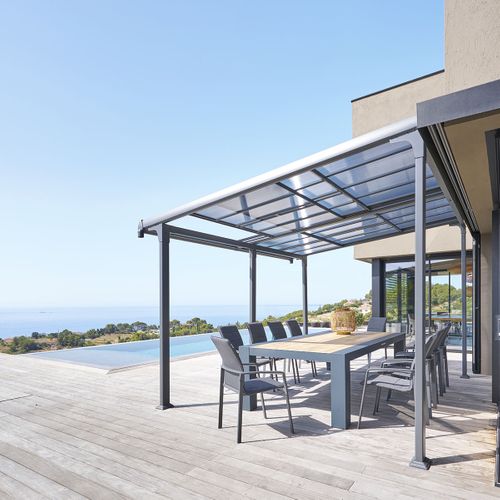 Pergola 4 X 3,5 M Toit Ouvrant Enolie Graphite Hespéride