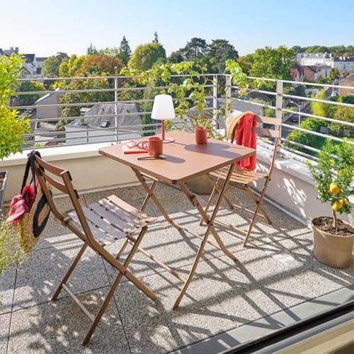 Table Carrée Pliante Greensboro 2p Bronze Hespéride