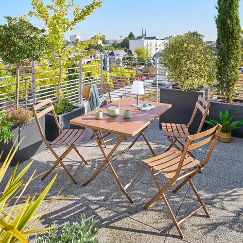 Table Rectangulaire Pliante Greensboro 4p Bronze Hespéride