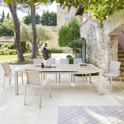 Table Extensible 10p Evasion Lin Et Argile Hespéride