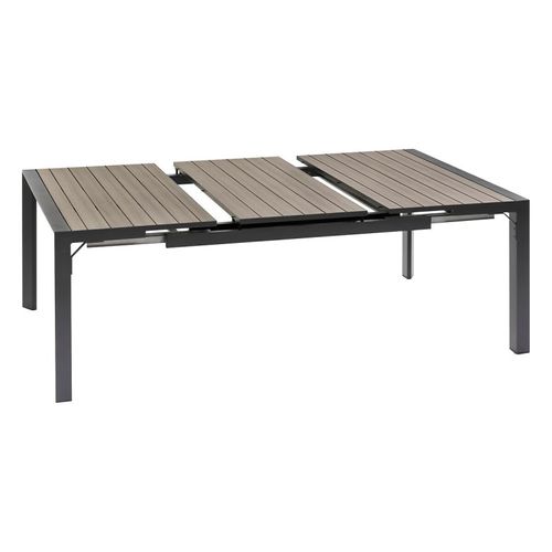 Table De Jardin Extensible Carrée Evasion Seigle Et Graphite Hespéride