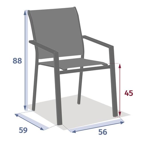 Fauteuil Repas Essentia Lin/argile Hespéride
