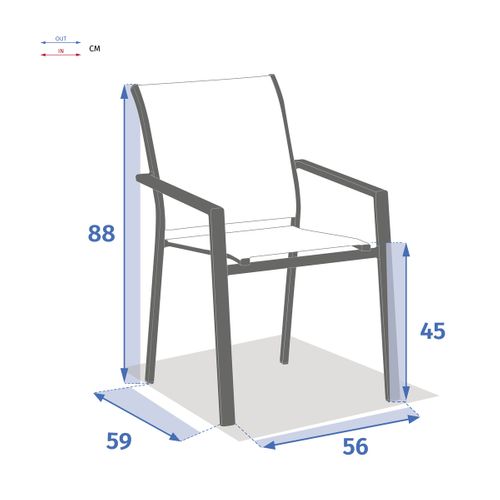 Fauteuil Repas Essentia Lin/argile Hespéride