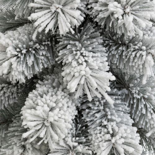 Sapin De Noël Artificiel Vert Floqué Enneigé Dans Un Pot Argenté H 100 Cm