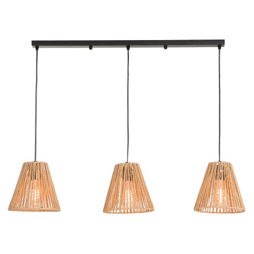 Suspension 3 lumières L. 65 cm GIADA Beige