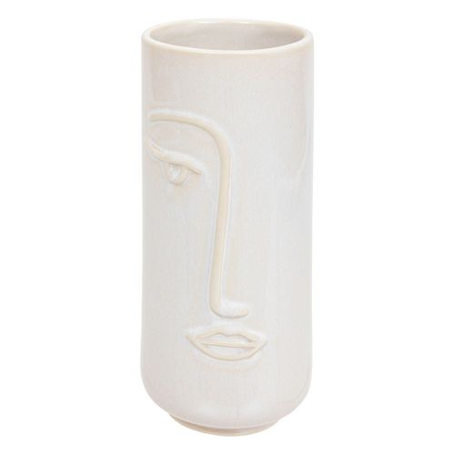 Vase forme visage H. 25 cm SOLEYA Blanc
