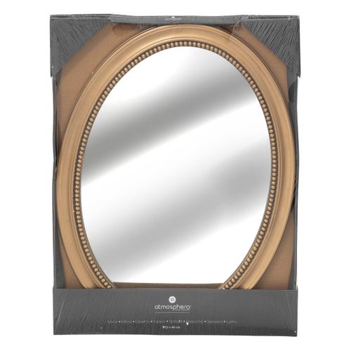 Miroir Rond Moulure "victoria" 53x40cm Doré