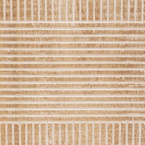 Porte Plante En Bois Gravé Naturel Et Blanc H 70 Cm