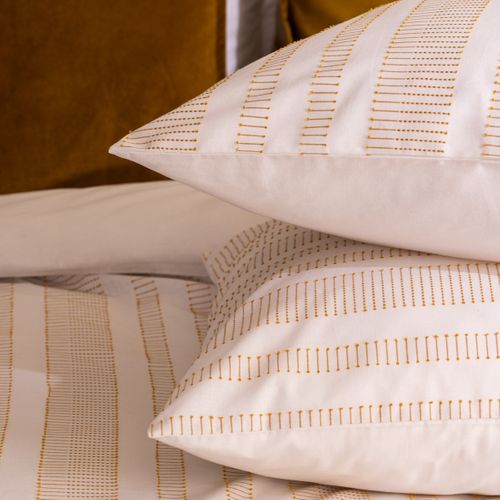 Parure De Lit Isao Coton Blanc/jaune 260x240cm