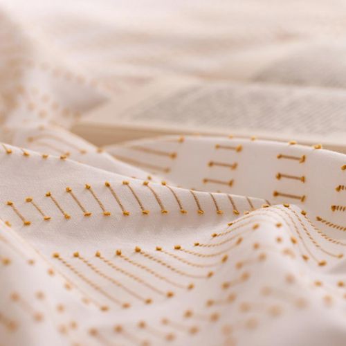 Parure De Lit Isao Coton Blanc/jaune 240x220cm