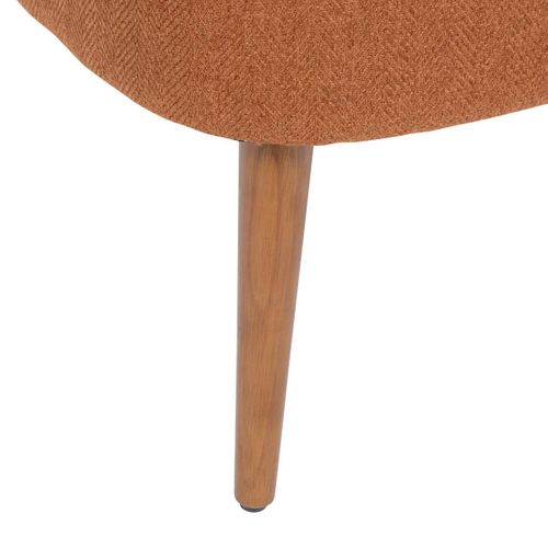 Fauteuil En Bois Et Tissu Chevron Ambre