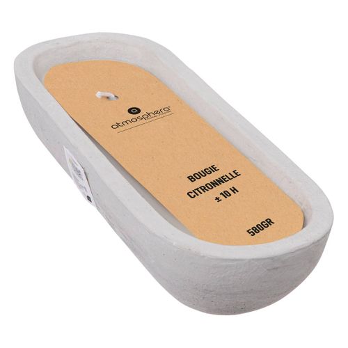 Bougie "ely" 580g Citronnelle Pot En Ciment