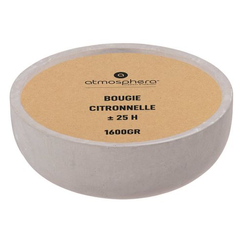 Bougie "ely" 1600g Citronnelle Pot En Ciment