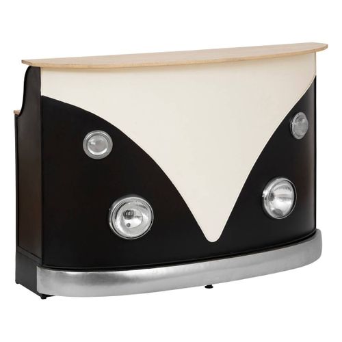 Meuble Bar "gaston" 152x106,5cm Noir Et Blanc