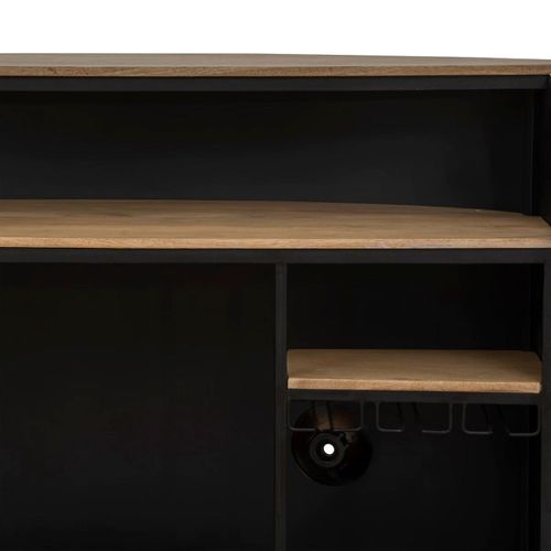 Meuble Bar "gaston" 152x106,5cm Noir Et Blanc