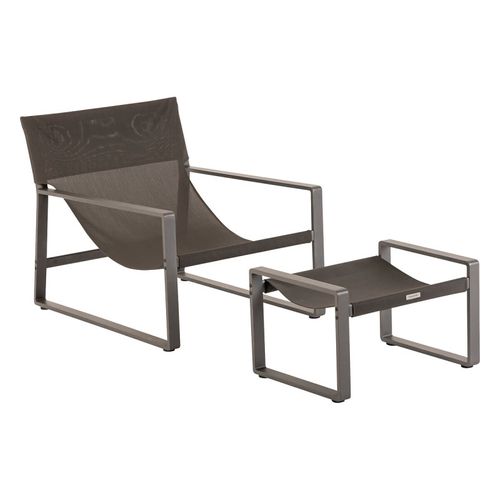 Fauteuil Relax Lambinio Avec Repose Pieds Gris/graphite Hespéride