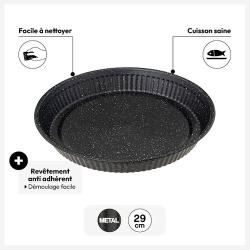 Plat à Tarte 29cm Acier "caractère"