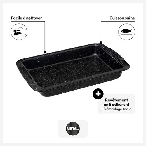 Plat à Four "caractère" 39cm Noir