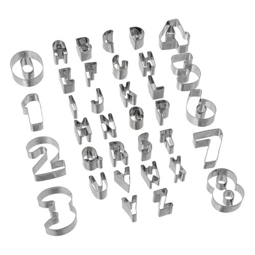 Lot De 30 Emporte-pièces Chiffres/lettres