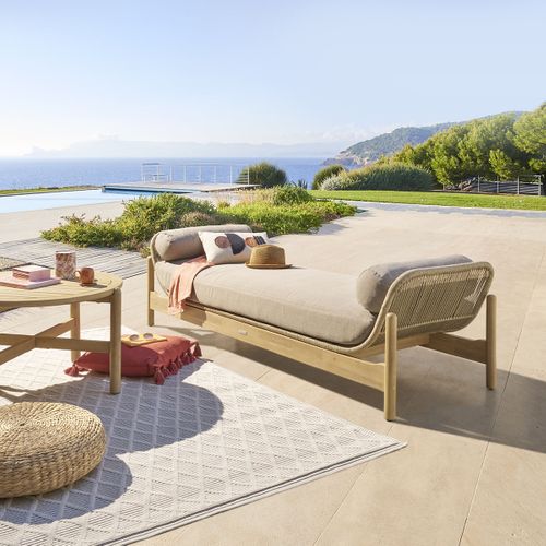 Banquette De Jardin "deona" 2 Places Acacia