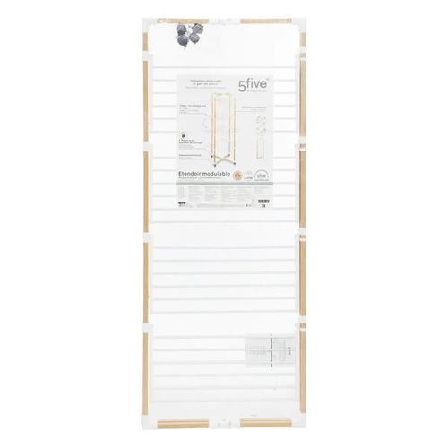 Etendoir 40m Bara Effet Bois 4 Roues 5five