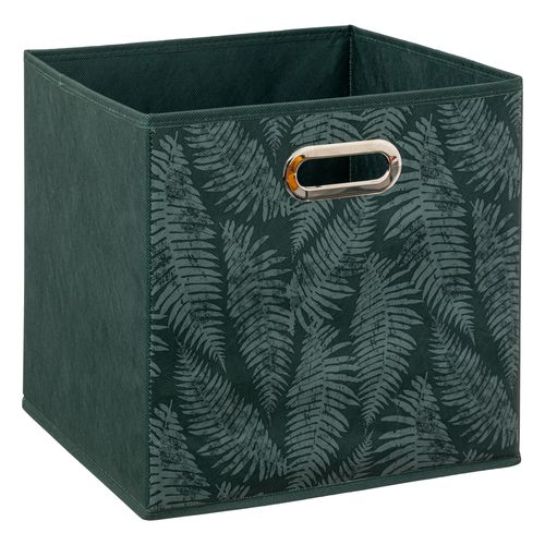 Boîte De Rangement Vert Avec Déco 31 X 31 X 31 Cm