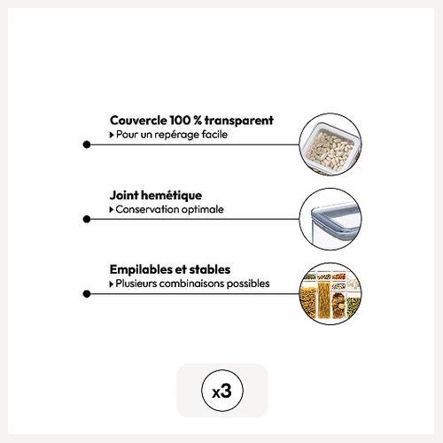 Set 3 Boîtes De Conservation "eske"