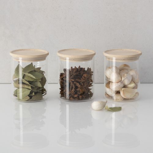 Set De 3 Bocaux Hemétiques En Verre 035l "hermet"