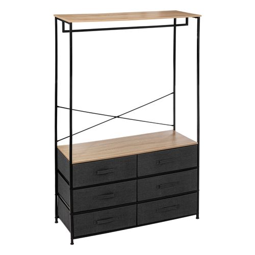 Dressing Penderie 6 Tiroirs Tissa Gris Foncé 5five