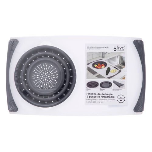 Planche à Découper Avec Passoir Retractable