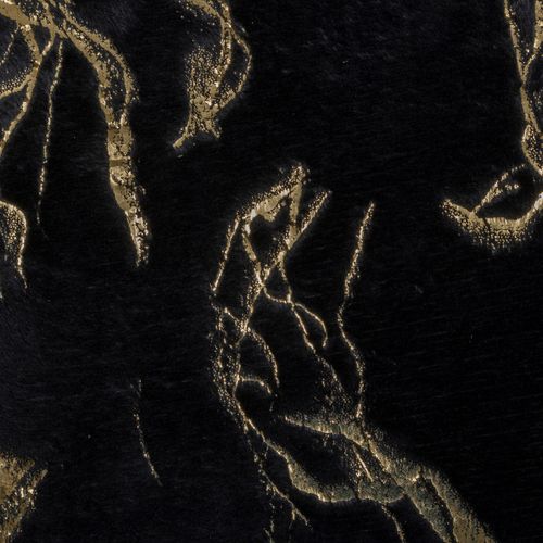 Plaid Noir Et Doré Effet Marbré 130 X 180 Cm