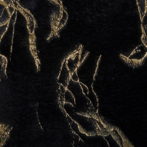 Plaid Noir Et Doré Effet Marbré 130 X 180 Cm