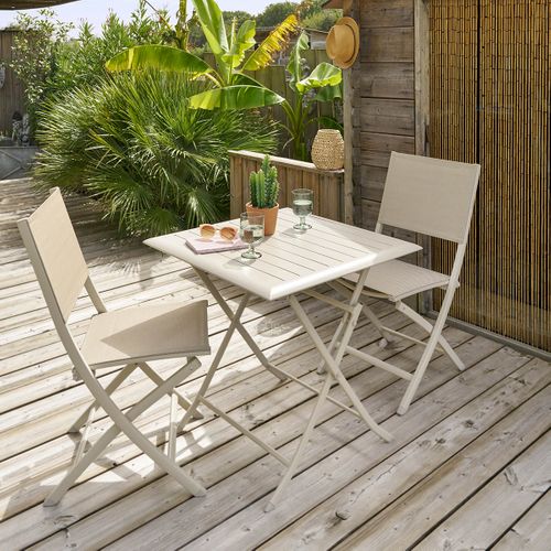 Table Aluminium Azua 2 Places Argile Hespéride