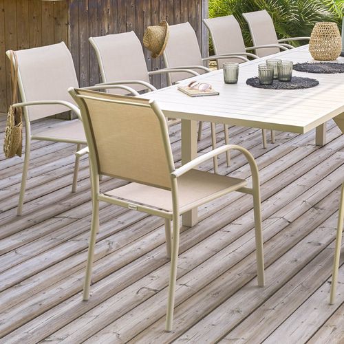 Fauteuil Empilable Piazza Hespéride Lin/argile