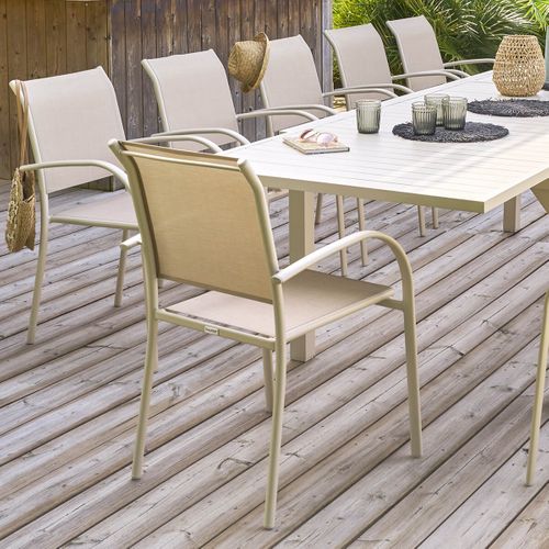 Fauteuil Empilable Piazza Hespéride Lin/argile