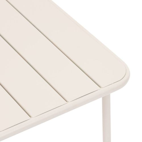 Table Basse De Jardin Carrée "phuket" Argile En Acier Traité En Époxy