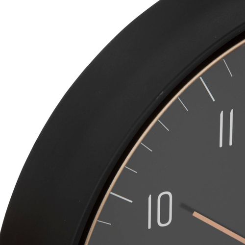 Pendule Murale Noire Et Laiton D 29 Cm