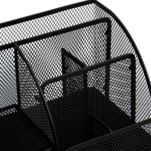 Organiseur De Bureau En Métal Noir Avec 6 Compartiments