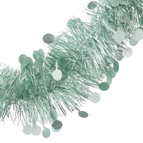 Guirlande De Noël Large 10 Cm Vert Amande Avec Pastilles Longueur 2 Mètres
