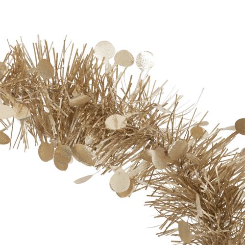 Guirlande De Noël Large 10 Cm Beige Nude Avec Pastilles Longueur 2 Mètres